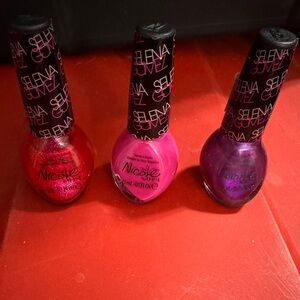 Selena Gomez Nail Polish Set - Red, Pink, Purple